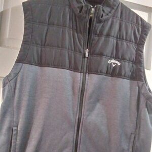 Embroidered Callaway Golf Vest Puffer - XL Gray Pockets